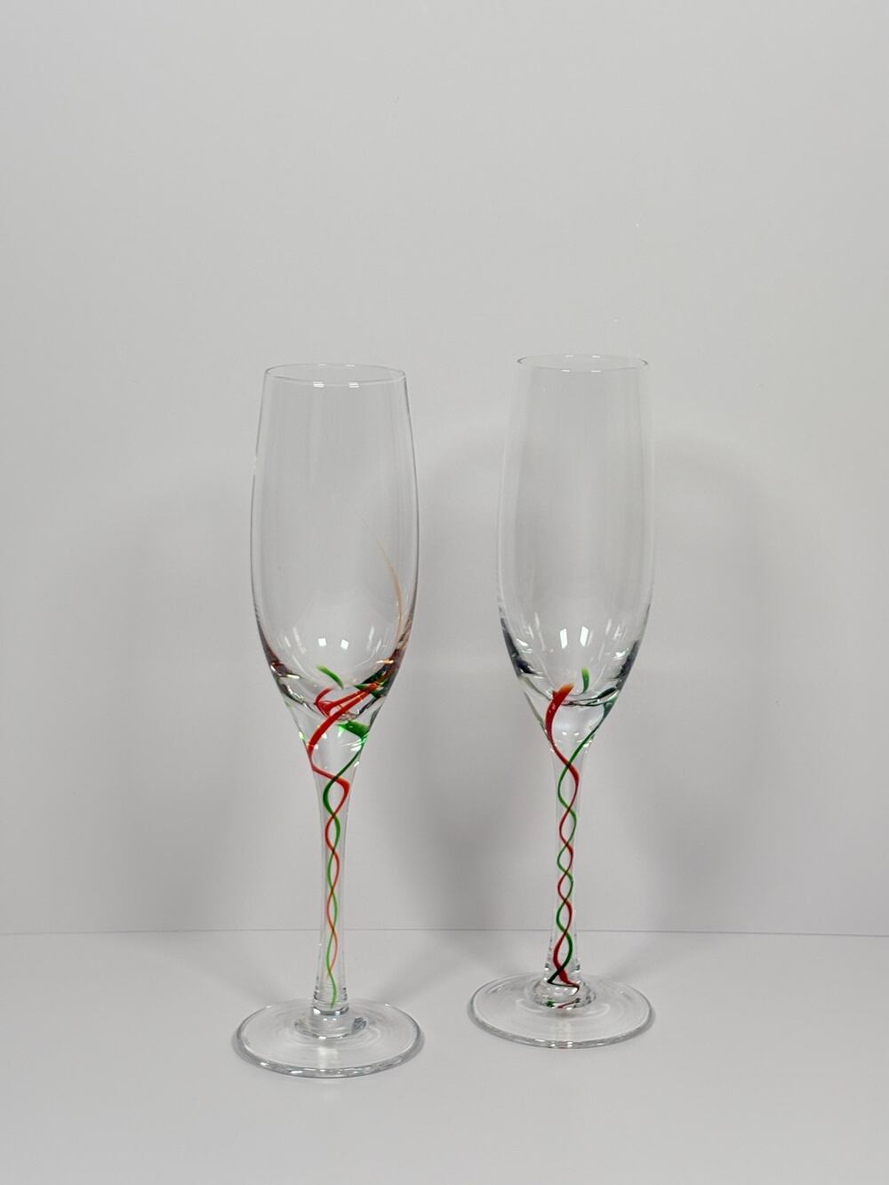 Lenox “Holiday Ribbon” Champagne Flutes ~ Set of 2